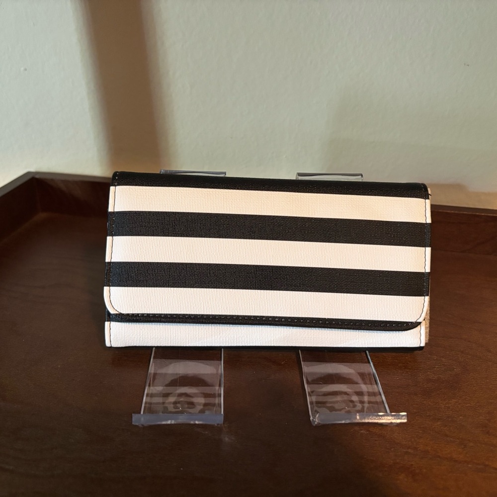 Kut from the Kloth Black and White Striped Wallet